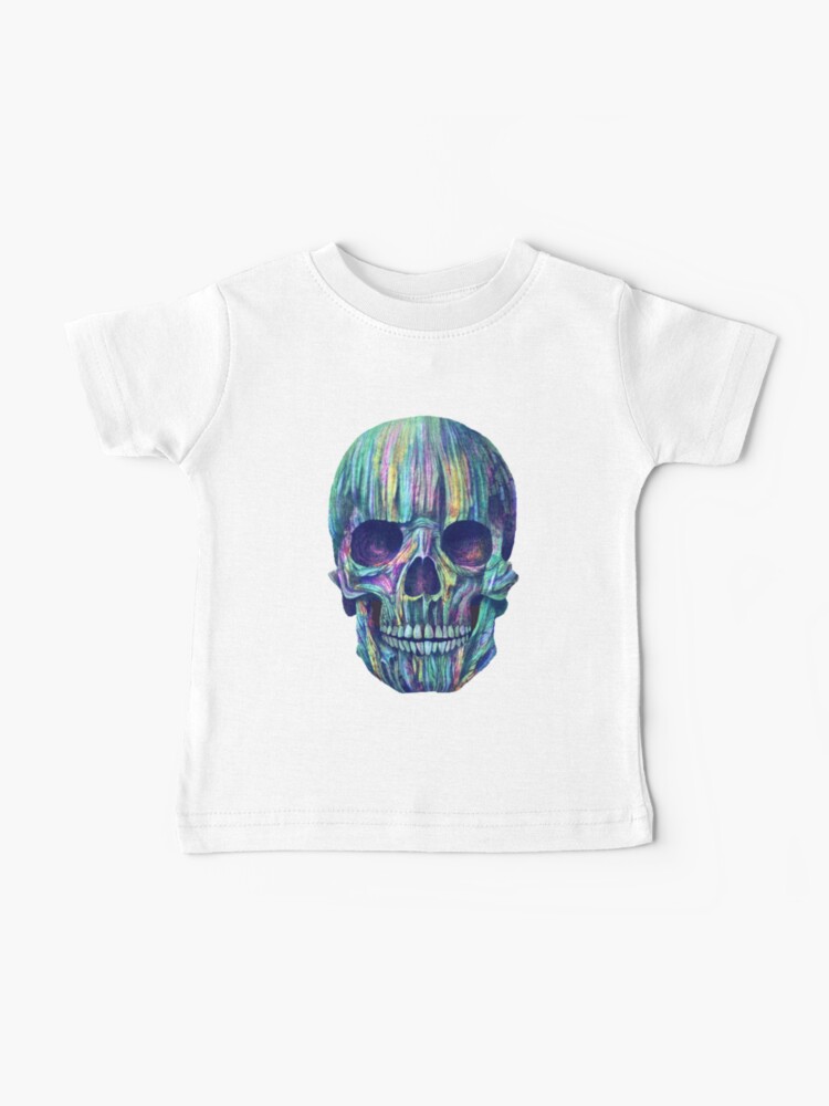 Camiseta para bebés «Simbolismo del cráneo humano Pintura a la Acuarela  Calavera Esqueleto | Día de Muertos (Día de Muertos) Patrón de calavera y  flores de colores» de JOKERX94 | Redbubble