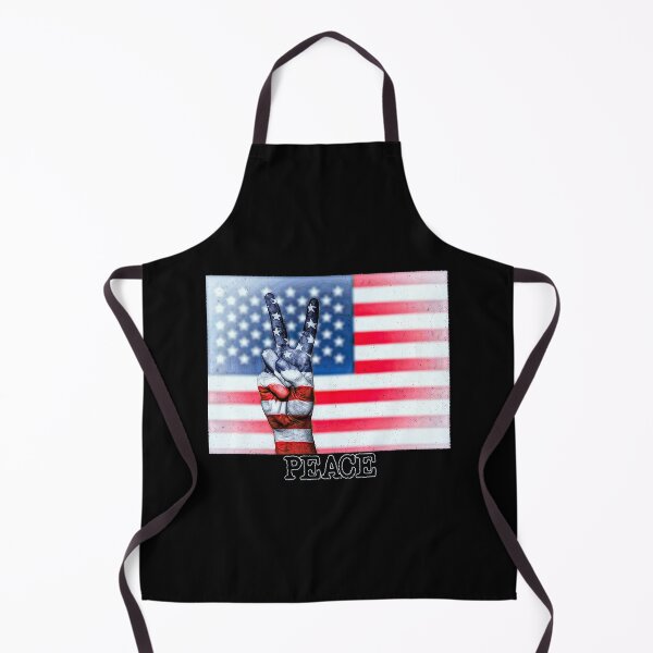 Item preview, Peace Sign Hand on Distressed American Flag USA designed and sold by merch-Mashed.