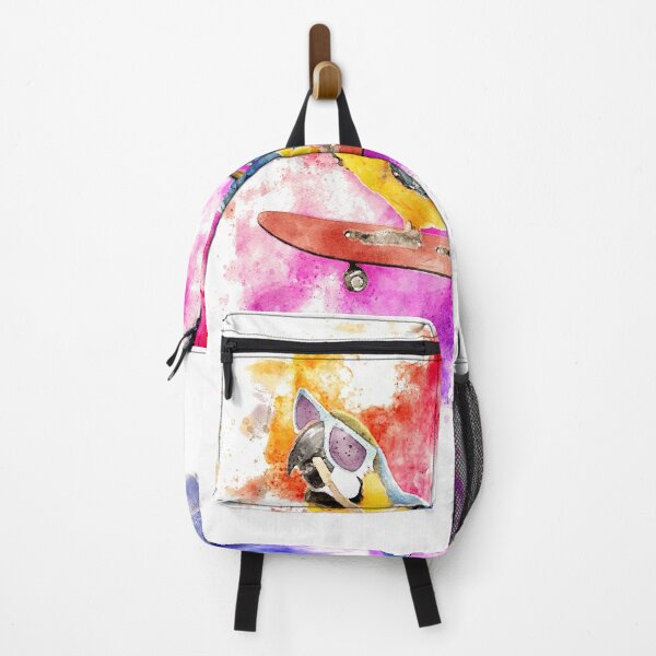 Item preview, Party Parrot Skateboarding Bird Rainbow Pride Watercolor Splash  designed and sold by TheBearandBunny.