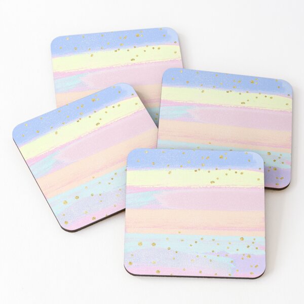 Item preview, Pastel Paint Strokes with Gold designed and sold by anabellstar design co.
