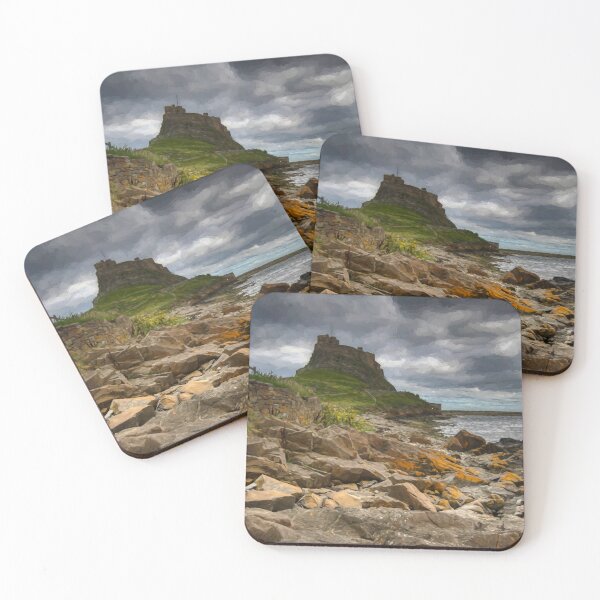Item preview, A digital painting of Lindisfarne Castle  designed and sold by EcDigitalPhoto.