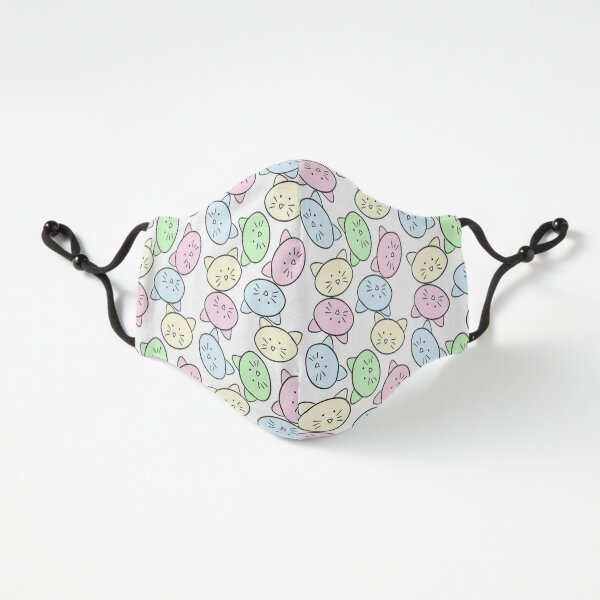 Pastel Cats Fitted 3-Layer