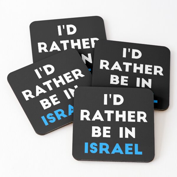 Item preview, I'd Rather Be in Israel (Blue) designed and sold by HebrewHipster.