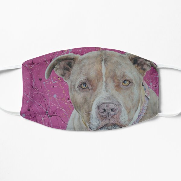 Ruby the beautiful Staffie dog Flat Mask