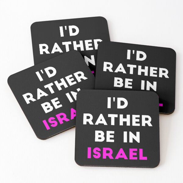 Item preview, I'd Rather Be in Israel (Pink) designed and sold by HebrewHipster.