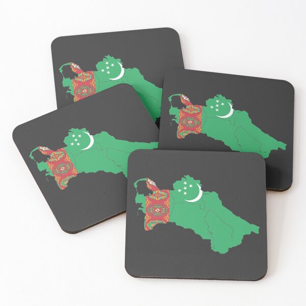 Item preview, Turkmenistan Flag Map with regions designed and sold by Alo.