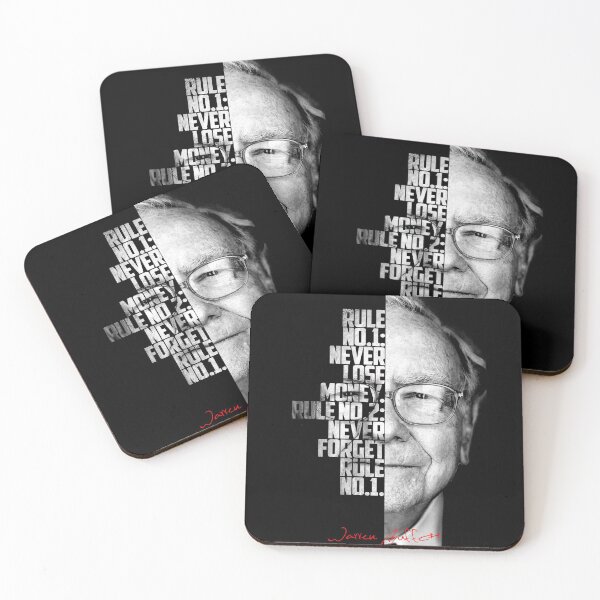 Item preview, Black and white WArren Buffet Entrepreneur quote. designed and sold by Enea Kelo.