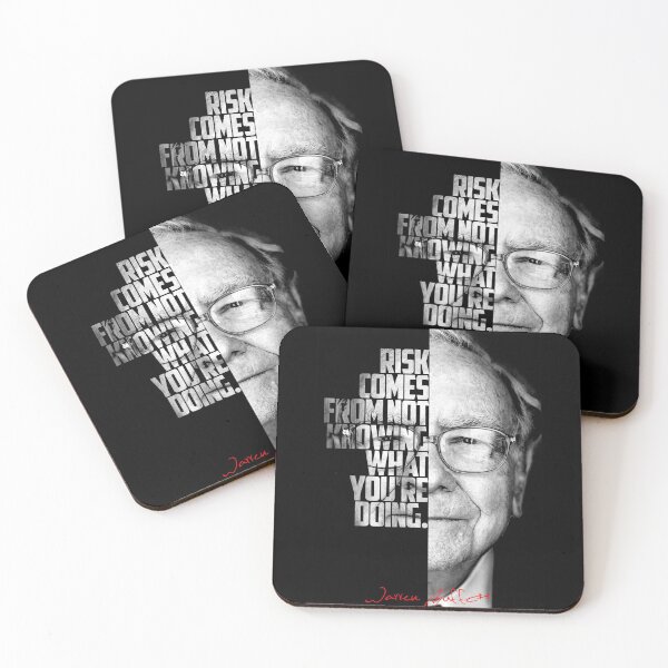 Item preview, Black and white WArren Buffet Entrepreneur quote. designed and sold by Enea Kelo.