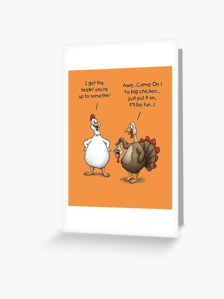 Funny Thanksgiving Big Chicken It'll Be Fun Turkey Cartoon