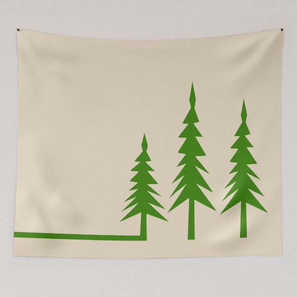 Item preview, Minimalist Tree Forest - Simple abstract green design designed and sold by Deegital18.