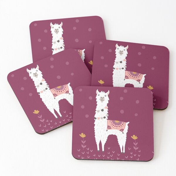Item preview, Llama on Maroon designed and sold by latheandquill.