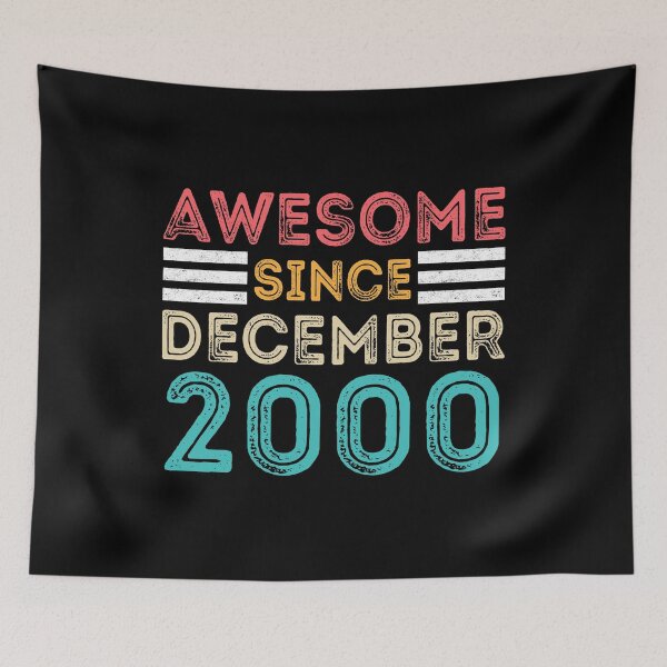 Item preview, Retro Vintage Birthday Gift - Awesome Since December 2000 designed and sold by meedTee.