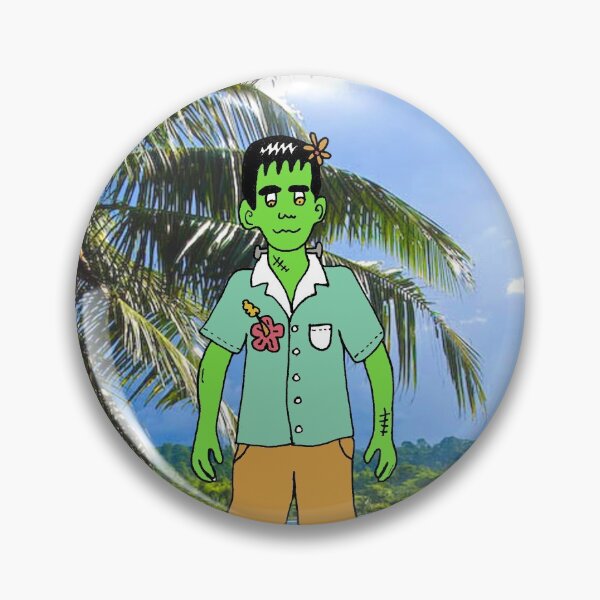 Item preview, Frankenstein's Monster at the Beach designed and sold by Intergalactic Unicorn: Art by Anna Schmidt.