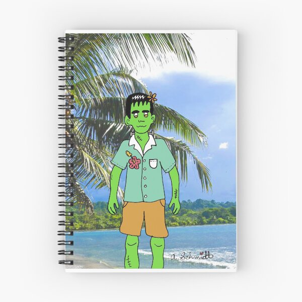 Item preview, Frankenstein's Monster at the Beach designed and sold by Intergalactic Unicorn: Art by Anna Schmidt.