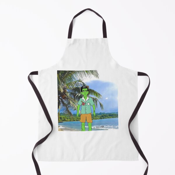 Item preview, Frankenstein's Monster at the Beach designed and sold by Intergalactic Unicorn: Art by Anna Schmidt.