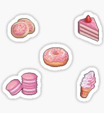 Pixel Pink desserts sticker set Sticker