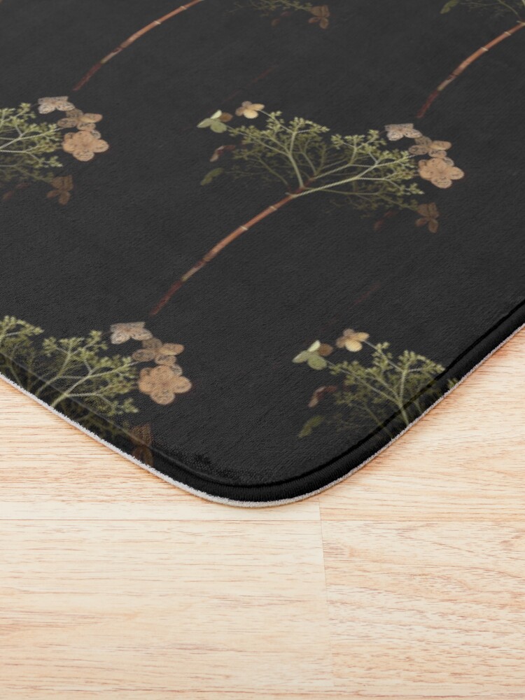 Thumbnail 3 of 6, Bath Mat, Tranquility Hydrangea Dark Floral designed and sold by LindasPhotoArt.