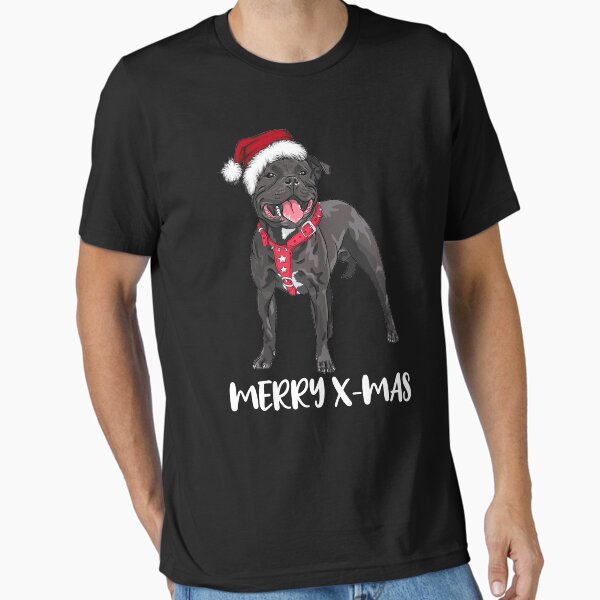 Item preview, Staffordshire Bull Terrier Christmas Merry X-Mas Gift Idea designed and sold by andosmedia.