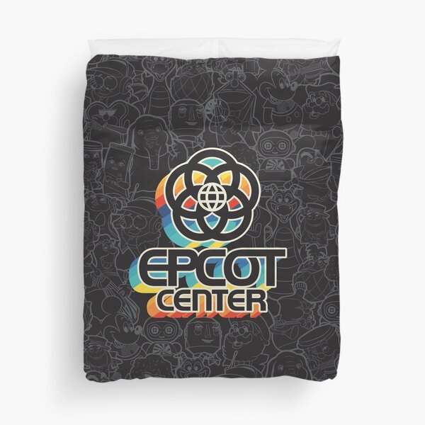 EPCOT Center BLK rainbow Duvet Cover