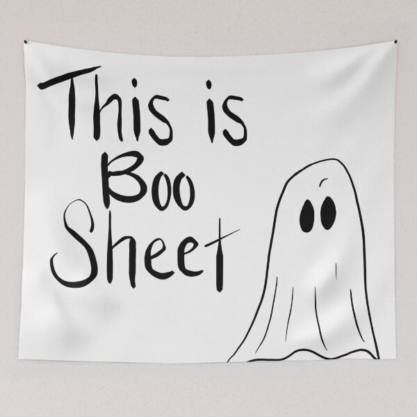 Item preview, This is Boo Sheet Black designed and sold by Zurickdesigns.