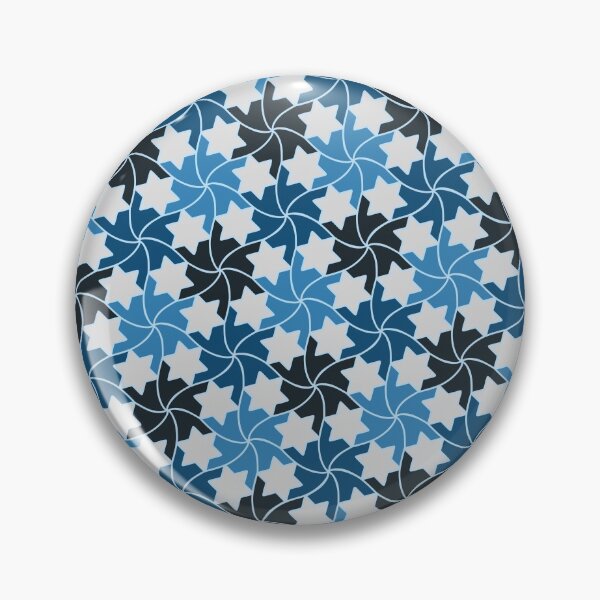 Item preview, Midnight Blue Silver Shooting Star Tile Mosaic Pattern designed and sold by tremendoustees.