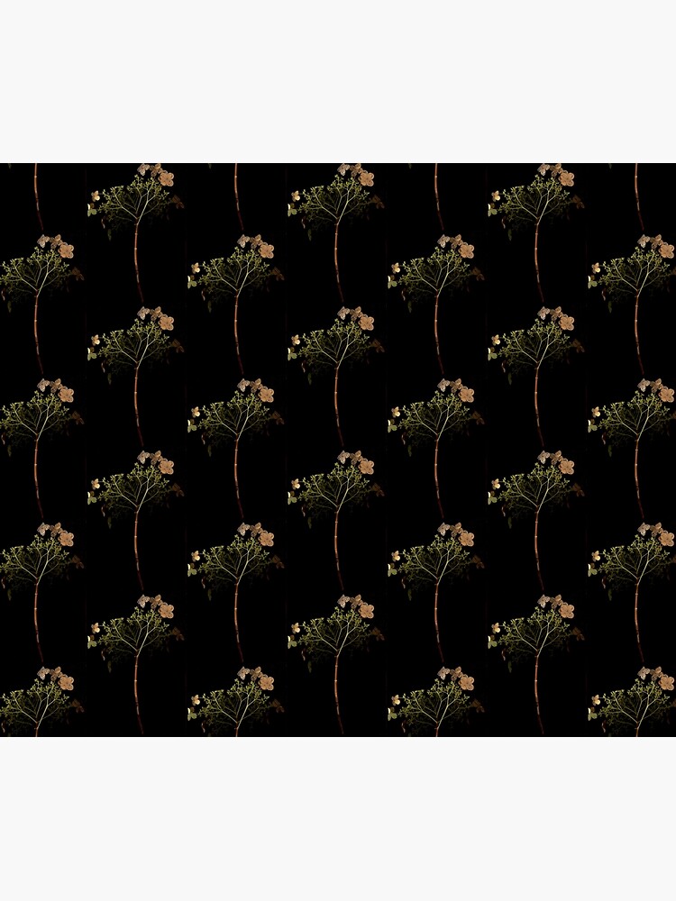 Thumbnail 6 of 6, Throw Blanket, Tranquility Hydrangea Dark Floral designed and sold by LindasPhotoArt.