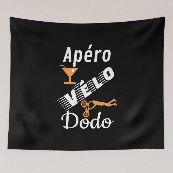Item preview, apero velo dodo humor gift for orange black background designed and sold by sex-sansbol.