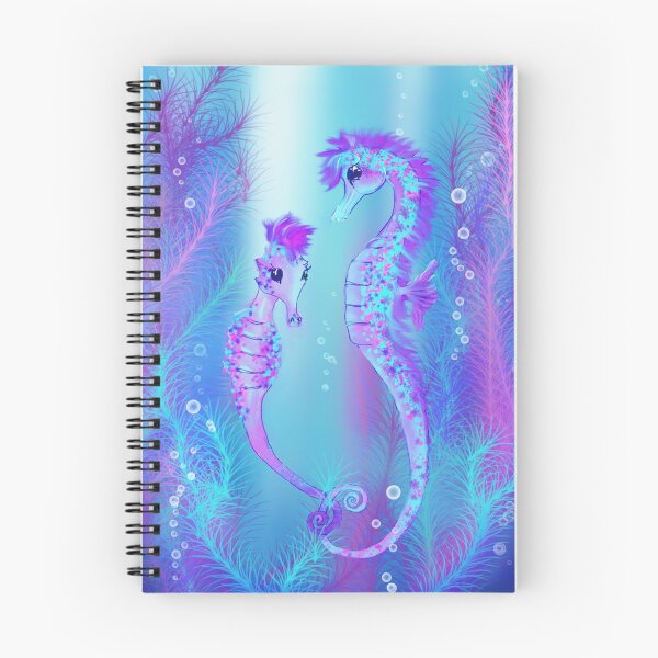 Item preview, blue seahorses swimming in a turquoise sea designed and sold by maggieDAS.