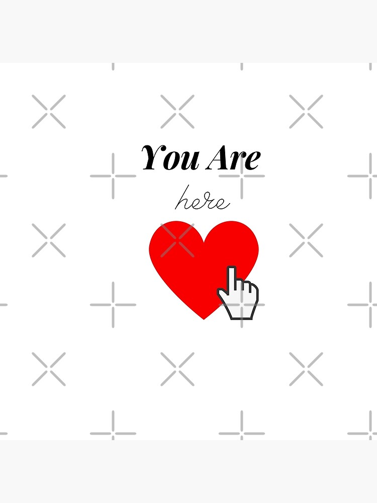 Disover You are here in my heart, You Are My Heartbeat, You are my person, love, valentine Premium Matte Vertical Poster