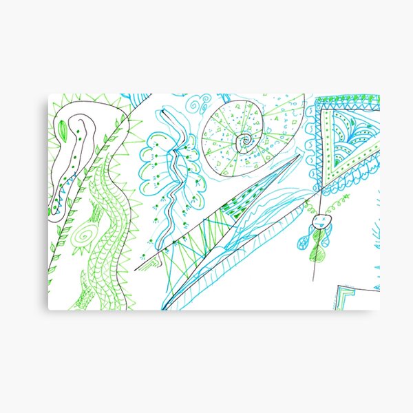 Dueling Doodlers - Battle Lines Are Drawn! Metal Print