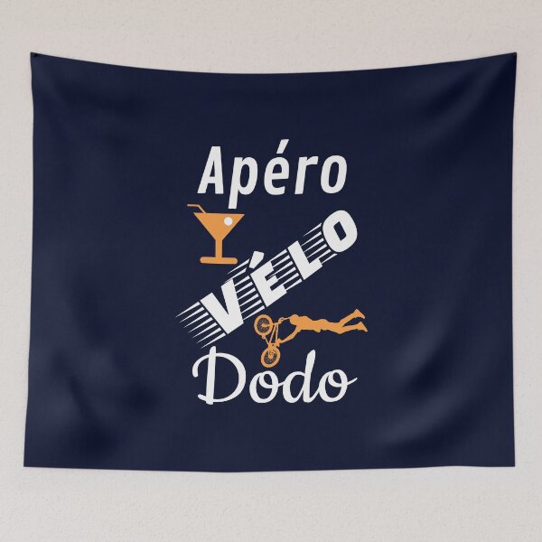 Item preview, apero velo dodo humor gift for orange blue background designed and sold by sex-sansbol.