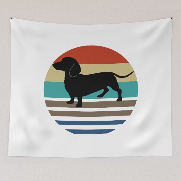 Item preview, Dachshund dachshund dog silhouette retro dogs designed and sold by bitcam18.