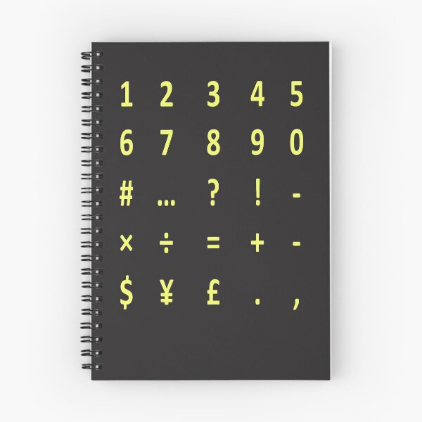 Item preview, numbers and symbols yellow designed and sold by ZiphGames.