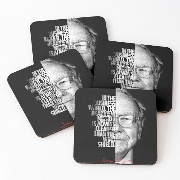 Item preview, Black and white WArren Buffet Entrepreneur quote. designed and sold by Enea Kelo.