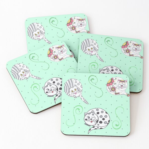 Item preview, Cat Pattern On Mint designed and sold by ckylin.