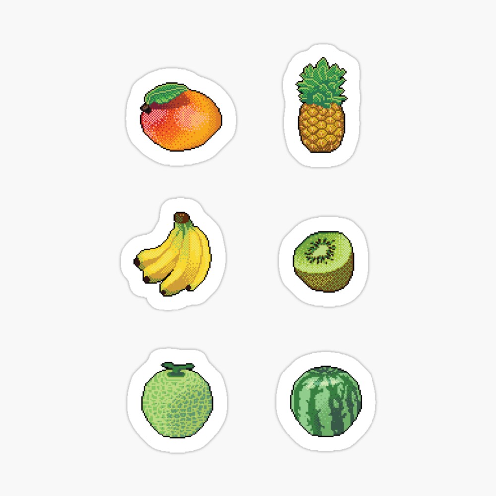 Pixel Fruits Set | 3D model