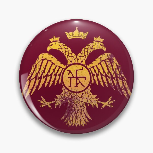 Byzantine Empire Eagle Silver On Black Pin By Mercatus Redbubble Byzantine Empire Eagle Silver On Black Pin By Mercatus Redbubble