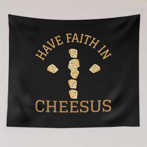 Item preview, HAVE FAITH IN CHEESUS T-SHIRT designed and sold by bigerdan.