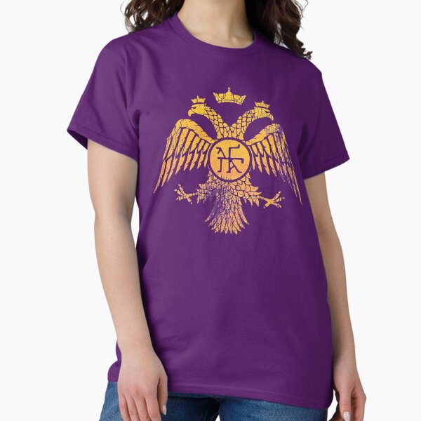 Vista previa del artículo con la obra «Águila del Imperio Bizantino (Dorado y Morado)», diseñado y vendido por Mercatus.