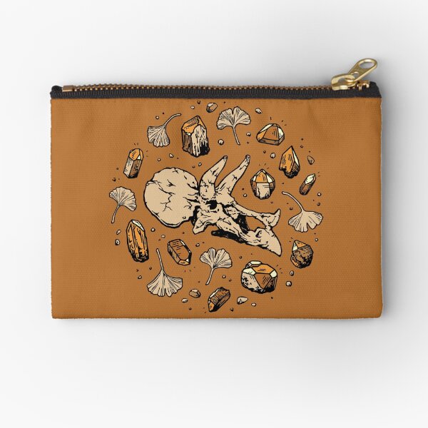 Triceratops Rocks! | Citrine Quartz Zipper Pouch