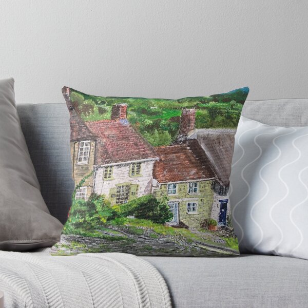 Item preview, A quaint scene in Shaftesbury, Dorset England of a row of cottages on a hill. designed and sold by shaz141.