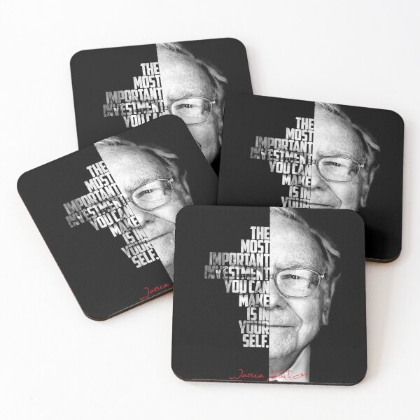 Item preview, Black and white WArren Buffet Entrepreneur quote. designed and sold by Enea Kelo.