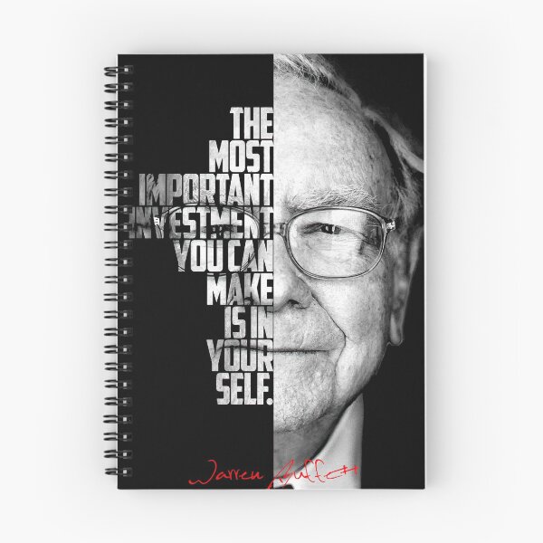 Item preview, Black and white WArren Buffet Entrepreneur quote. designed and sold by Enea Kelo.
