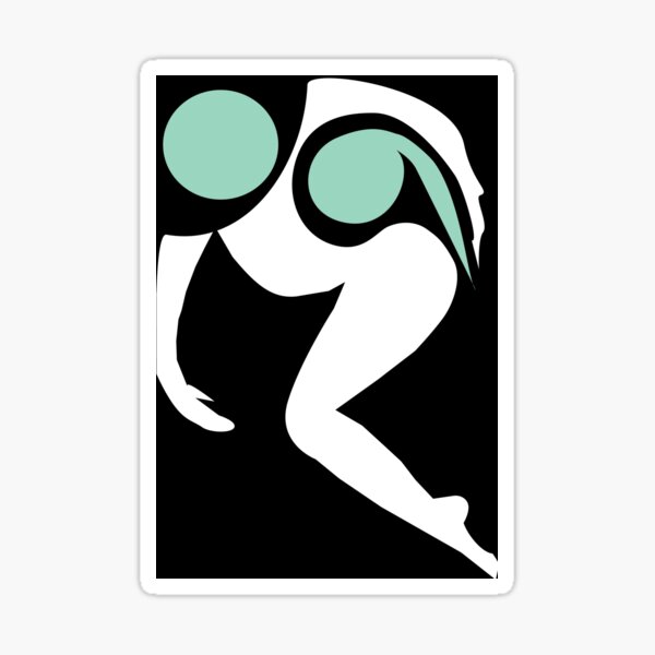 Teal Dot Comma Sticker