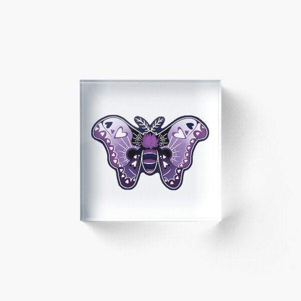 Grand Atlas Moth Loves You Acrylic Block