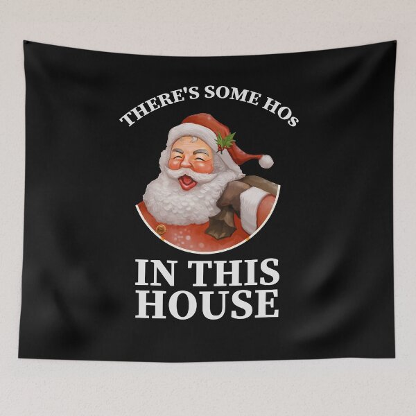 Item preview, There's Some Hos In this House Funny Christmas Santa Claus designed and sold by zackup.