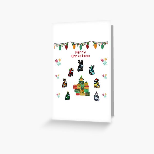 Among Us Christmas Pack Greeting Card By Memeyourlife Redbubble