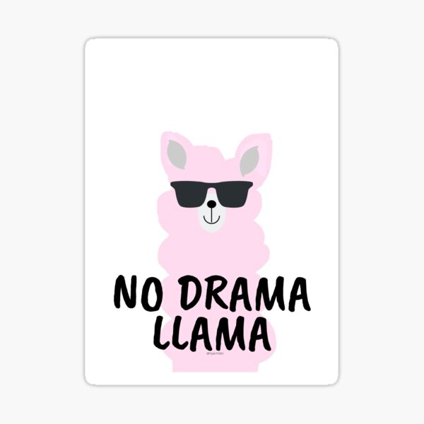 No Drama Llama - Pink Sticker