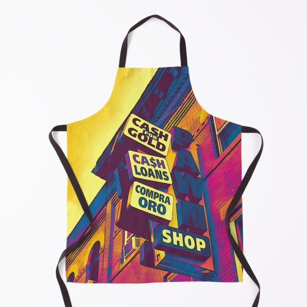 Cash for Gold - Bay Ridge Brooklyn Neon Pop Art - Urban Photography Apron