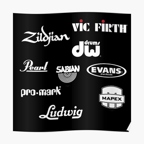 Drumming brand logos Poster